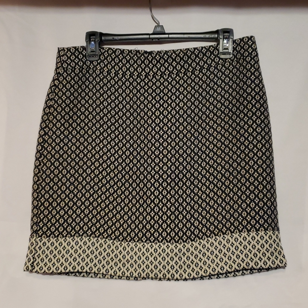 Loft Black and Cream mod mini Skirt
